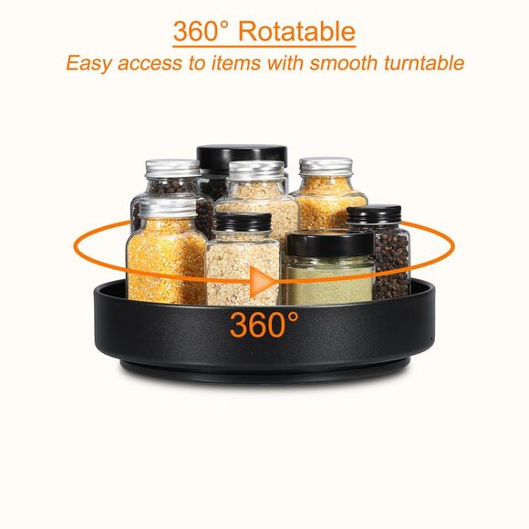 Lazy Susan Turntable Rotating Spice Racks for Cabinet Kitchen Organization - Picture 3 of 6